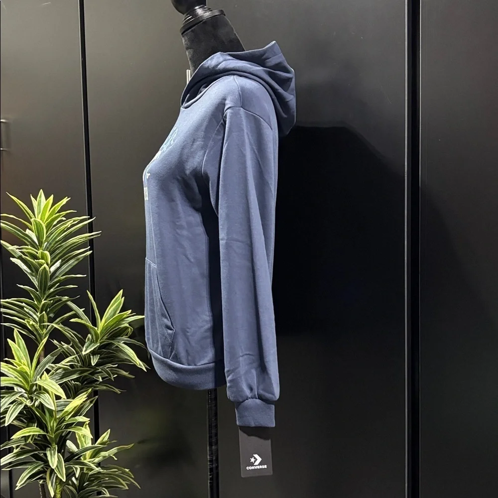Converse Hoodie pullover,pouch pocket,logo chest,ribbed cuff/waist,Chuck Taylor